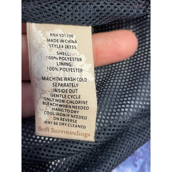 Soft Surroundings Windbreaker Jacket Small Anorak Purple Water Resistant - Picture 8 of 8